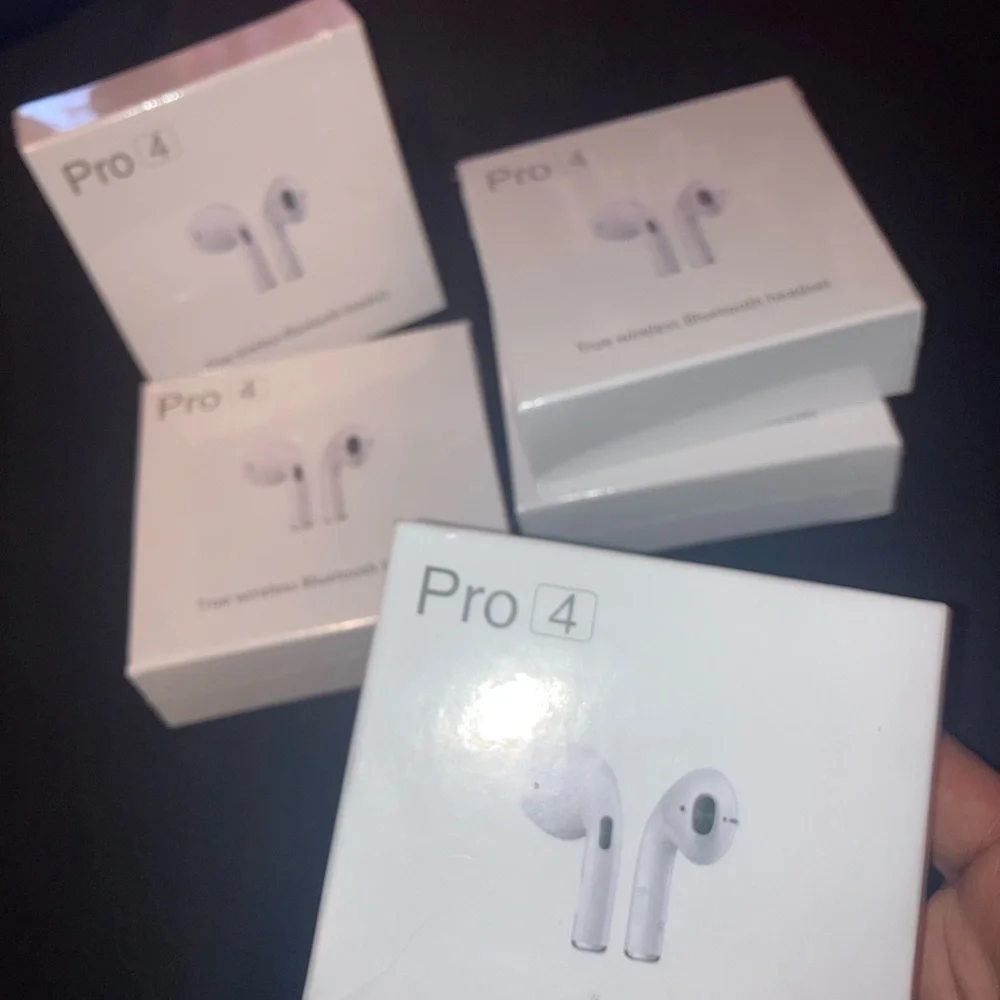 White Wireless airpod Pro 4